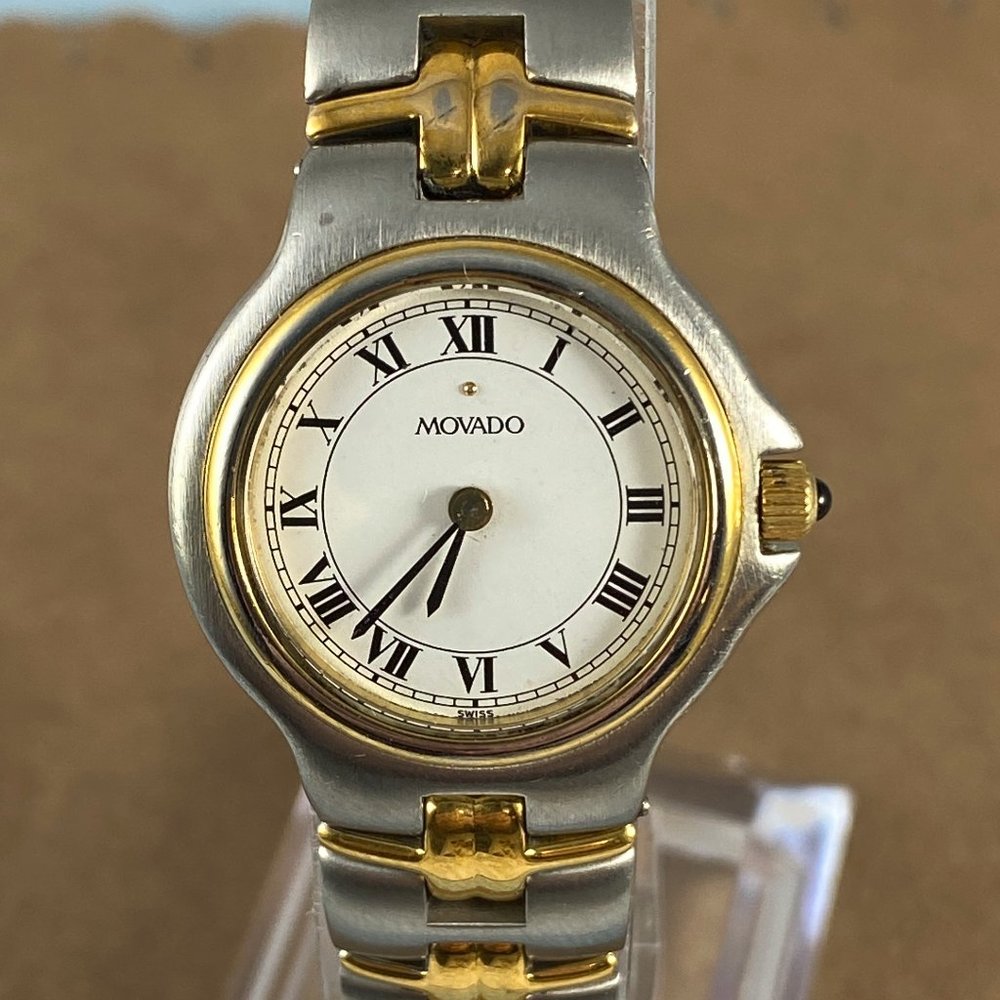 Vintage Movado Roman Numerals 2 Tone Watch